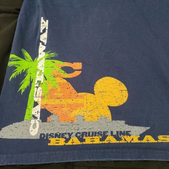 DISNEY CRUISE LINE Castaway Mens T-Shirt Multicolor Large 100% Cotton Pullover - Picture 10 of 12